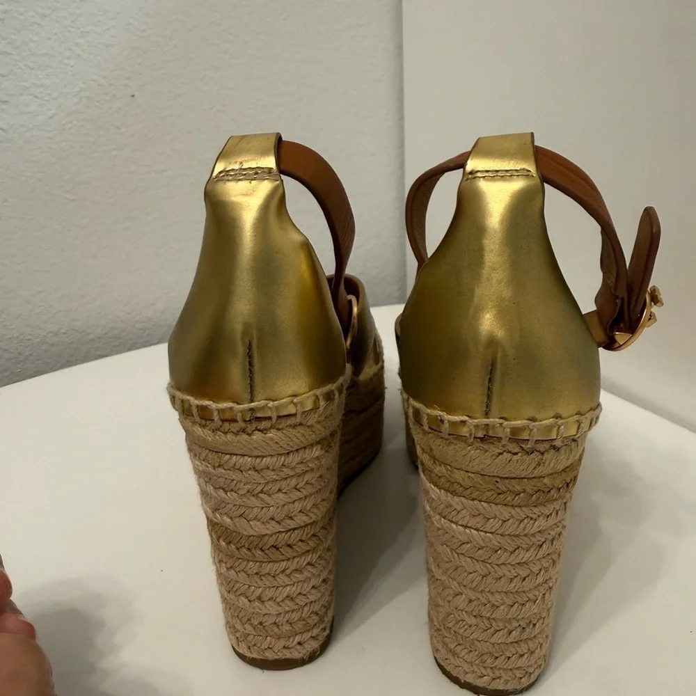 Tory Burch Selby Wedge Platform Espadrille Sandals size 6.5